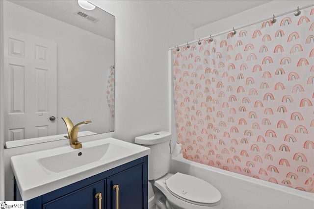22 Kavanagh Ct, Greenville, SC 29611 - bathroom with shower / bath combo, visible vents, toilet, and vanity
