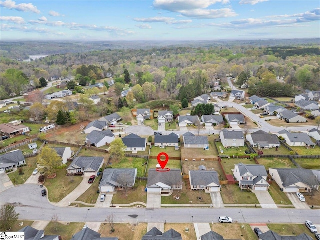 22 Kavanagh Ct, Greenville, SC 29611 - drone / aerial view with a view of trees and a residential view