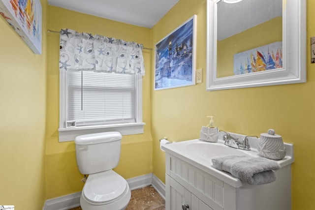 305 Morse St, Pendleton, SC 29670 - half bathroom featuring baseboards, toilet, tile patterned floors, and vanity