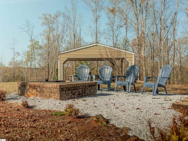 view of yard with a gazebo