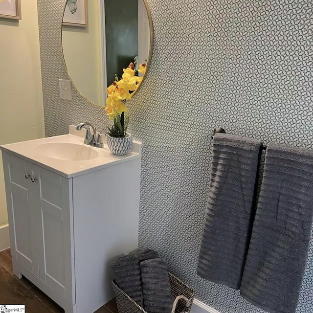 bathroom featuring vanity