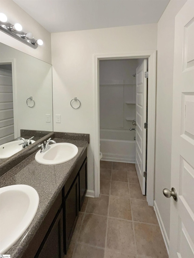 106 Elmhaven Dr, Simpsonville, SC 29681 - bathroom featuring tile patterned flooring, double vanity, and a sink