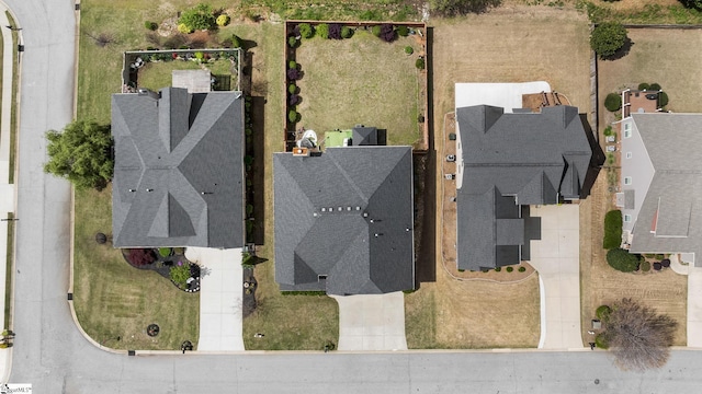aerial view with a residential view