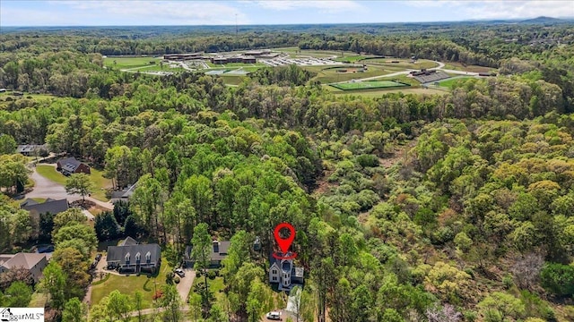 517 Windham Ln, Easley, SC 29642 - birds eye view of property featuring a forest view
