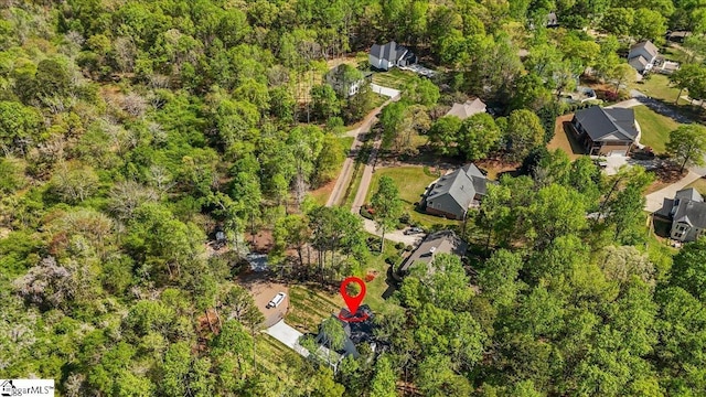 517 Windham Ln, Easley, SC 29642 - drone / aerial view with a wooded view