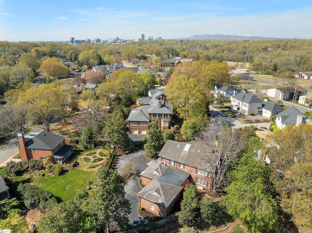 drone / aerial view with a residential view
