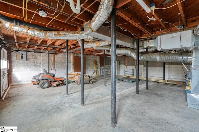 506 Parkview Dr, Spartanburg, SC 29302 - unfinished below grade area with electric panel