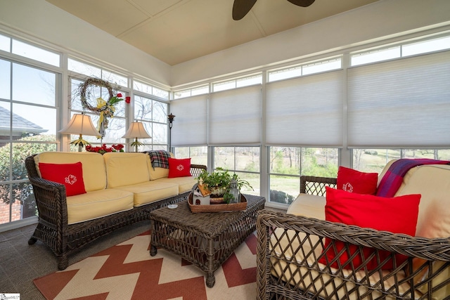 sunroom featuring a wealth of natural light