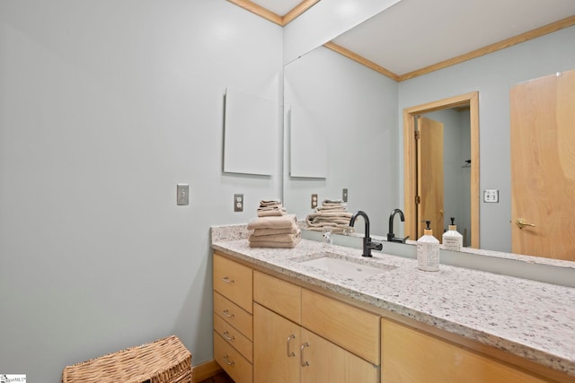 902 Altamont Rd, Greenville, SC 29609 - bathroom featuring vanity and crown molding