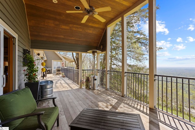 902 Altamont Rd, Greenville, SC 29609 - deck with ceiling fan