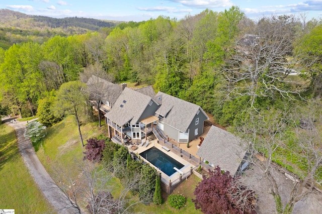 902 Altamont Rd, Greenville, SC 29609 - drone / aerial view featuring a wooded view