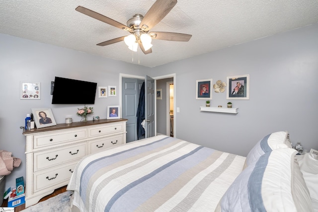 100 Sonora Dr, Easley, SC 29640 - bedroom with a textured ceiling and a ceiling fan
