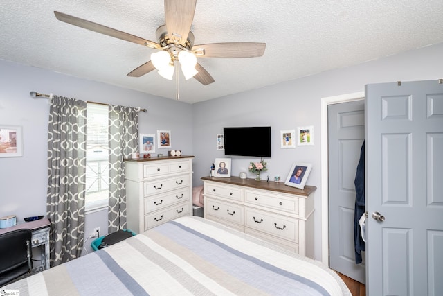 100 Sonora Dr, Easley, SC 29640 - bedroom featuring a textured ceiling and ceiling fan