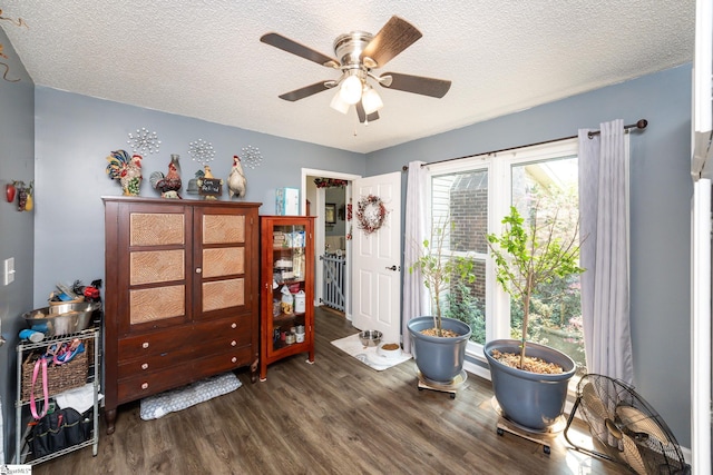 100 Sonora Dr, Easley, SC 29640 - interior space with ceiling fan, wood finished floors, and a textured ceiling