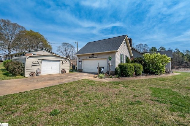 100 Sonora Dr, Easley, SC 29640 - view of property exterior featuring a yard and a detached garage