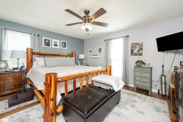 100 Sonora Dr, Easley, SC 29640 - bedroom with ceiling fan, baseboards, and wood finished floors