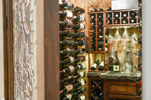 view of wine room