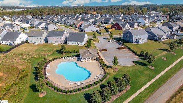 bird's eye view featuring a residential view