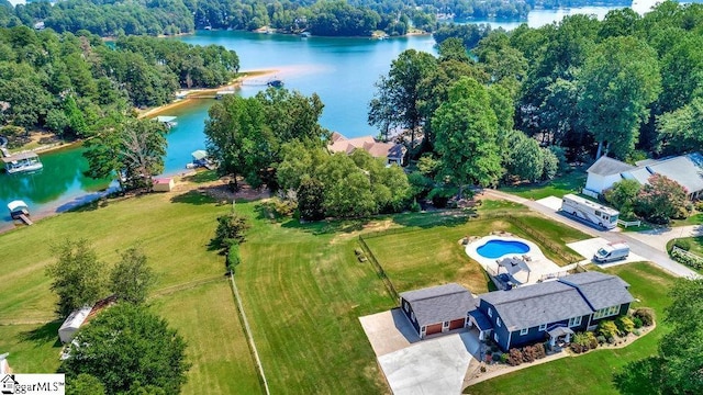 221 Lakeside Dr, Seneca, SC 29672 - birds eye view of property featuring a water view