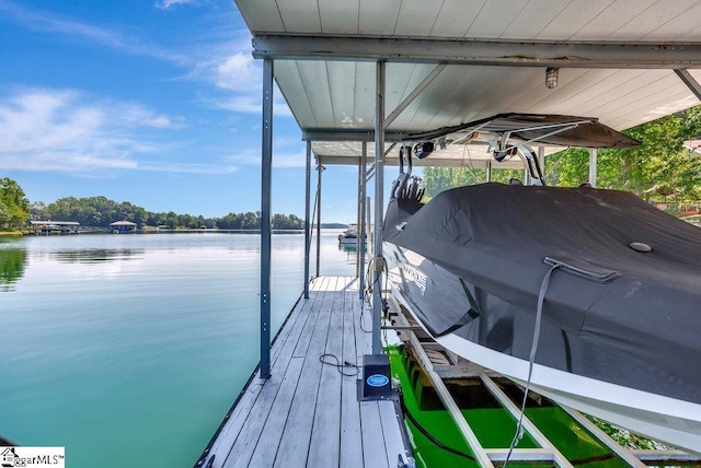221 Lakeside Dr, Seneca, SC 29672 - dock area with a water view and boat lift