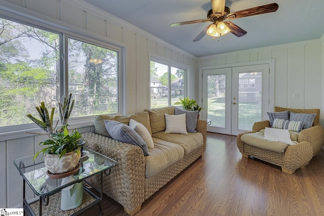 105 Berrywood Ct, Greer, SC 29650 - sunroom featuring crown molding, wood finished floors, and french doors