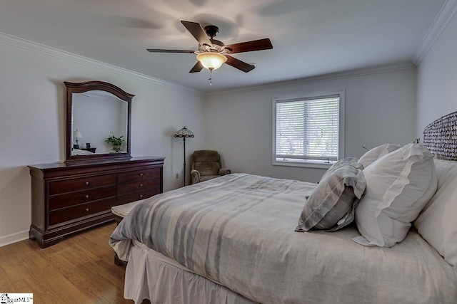 105 Berrywood Ct, Greer, SC 29650 - bedroom featuring crown molding, baseboards, ceiling fan, and wood finished floors