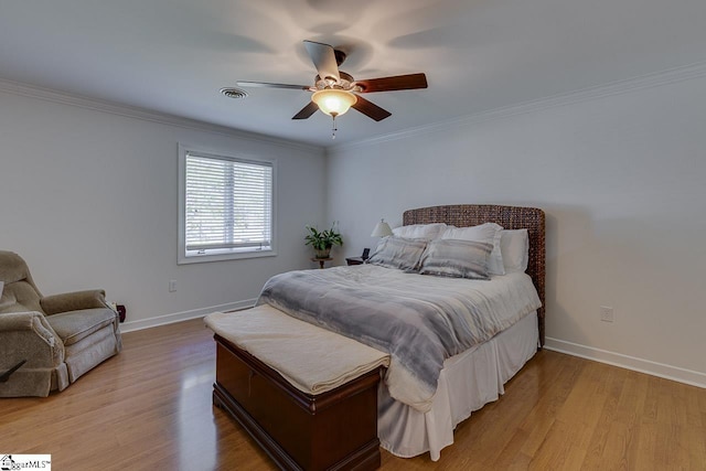 105 Berrywood Ct, Greer, SC 29650 - bedroom with light wood-type flooring, visible vents, baseboards, and ornamental molding