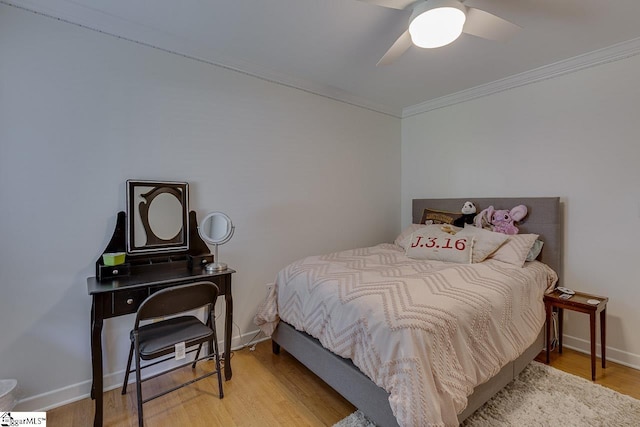 105 Berrywood Ct, Greer, SC 29650 - bedroom with baseboards, ornamental molding, ceiling fan, and wood finished floors