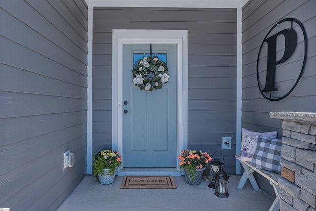 view of exterior entry
