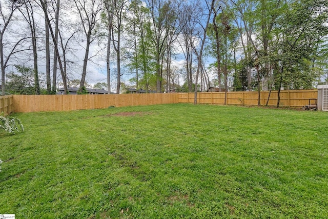 view of yard with fence private yard