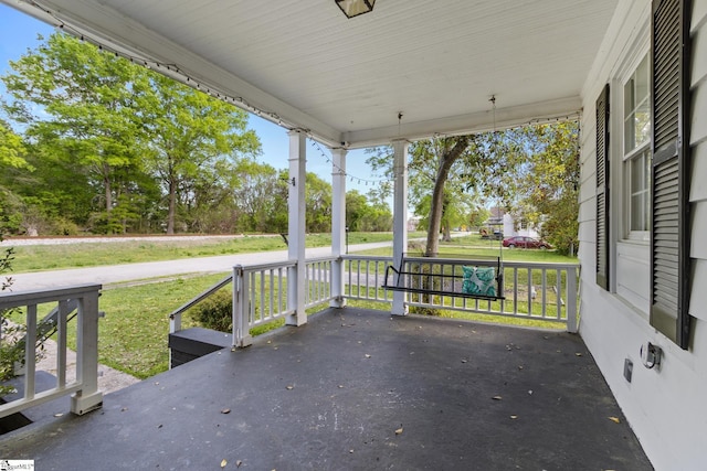 view of patio with covered porch