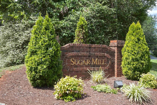 view of community sign