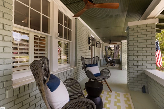 view of patio / terrace featuring covered porch
