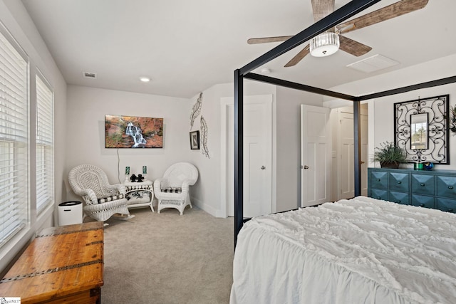 17 Starlake Rd, Simpsonville, SC 29681 - bedroom featuring carpet, visible vents, and ceiling fan