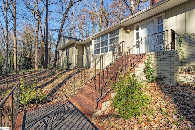 1020 Woodburn Rd, Spartanburg, SC 29302 - exterior space featuring stairs and brick siding