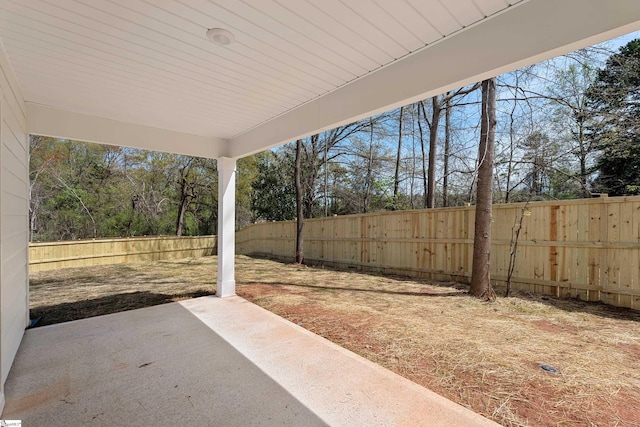 view of patio / terrace with a fenced backyard