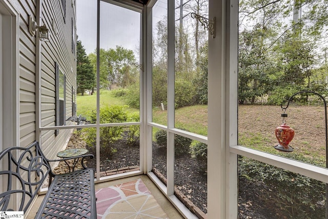 view of sunroom