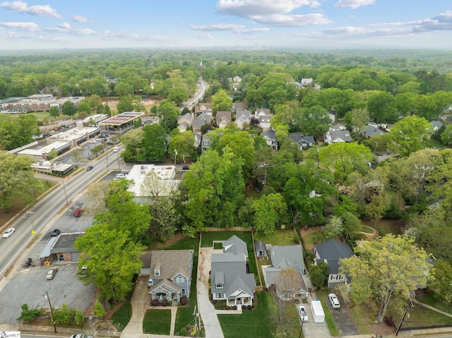 aerial view with a residential view