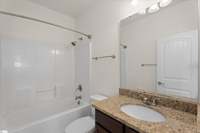 110 Airdale Ln, Simpsonville, SC 29680 - full bathroom with vanity, toilet, and shower / washtub combination
