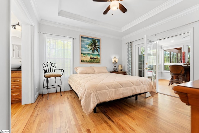 320 Nicklaus Rd, Westminster, SC 29693 - bedroom with light wood finished floors, multiple windows, and a raised ceiling