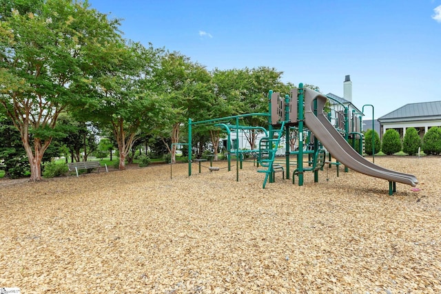 view of community jungle gym