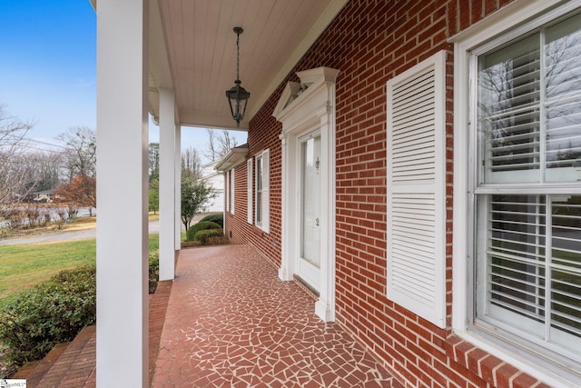 view of patio featuring covered porch