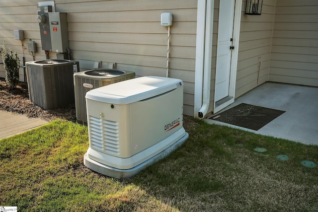 exterior details with a power unit and central AC