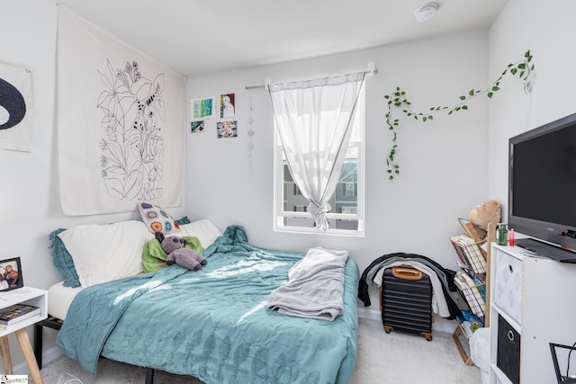bedroom with carpet