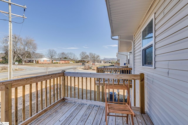 deck featuring a residential view