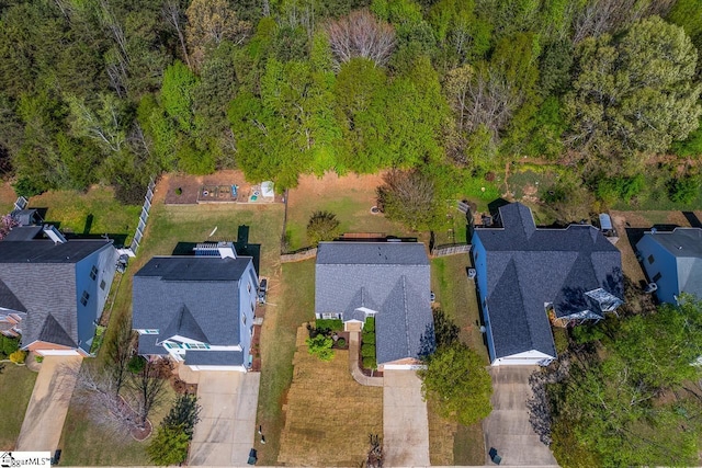 350 Hamilton Pkwy, Easley, SC 29642 - aerial view with a wooded view and a residential view