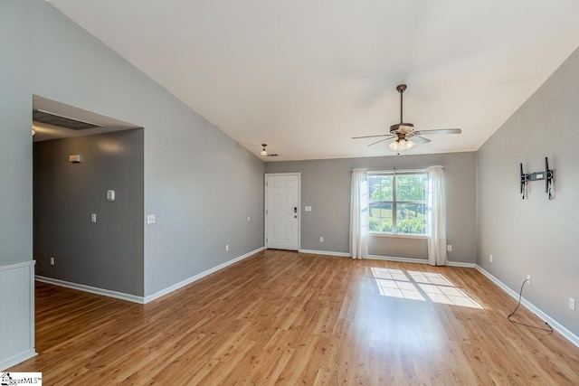 350 Hamilton Pkwy, Easley, SC 29642 - interior space with light wood finished floors, ceiling fan, and baseboards