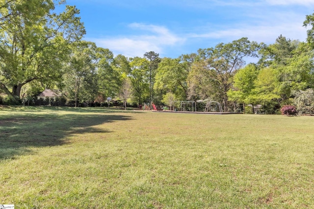 view of yard with playground community