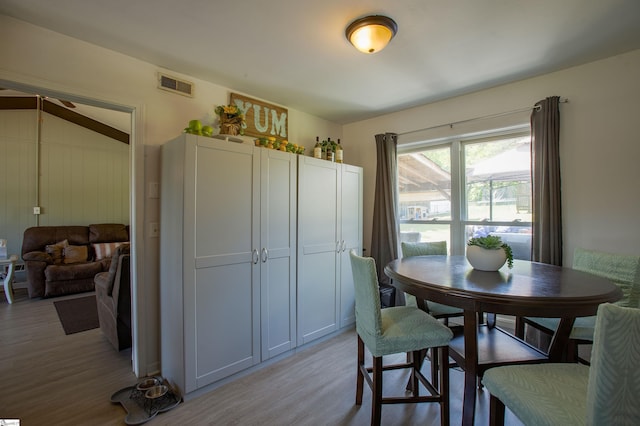 4041 N 101st Hwy, Greer, SC 29651 - dining room featuring light wood-type flooring, a ceiling fan, and visible vents