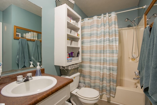 4041 N 101st Hwy, Greer, SC 29651 - bathroom with shower / tub combo with curtain, vanity, and toilet